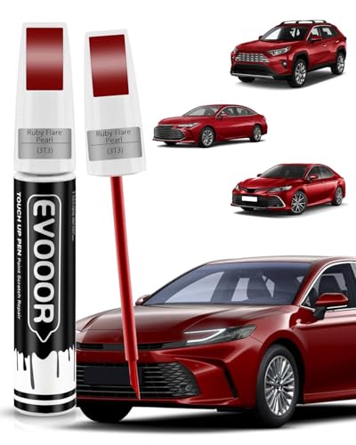 Image of Touch Up Paint Compatible with Toyota Exact Match 2 in 1 Touch up Paint for Chips and Nicks Repair (Ruby Flare Pearl(3T3))