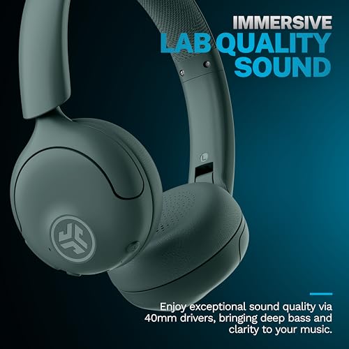 JLab Go Lux ANC Wireless Headphones, Sage, Hybrid Active Noise Cancelling, Premium On-Ear Bluetooth Headset, Customizable Sound, Be Aware Mode, Cloud Foam Comfort, Multipoint Connection - Image 3