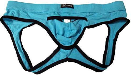 ONEFIT Men's Opening Front Big Boxer Jockstrap Briefs Underwear Sky Blue Large