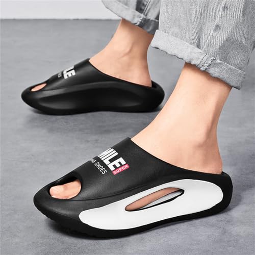 Cloud Slides for Men, EVA Soft Recovery Slides,Thick Sole Open Toe Mens Pillow Slides Outdoor&Indoor House Slippers4