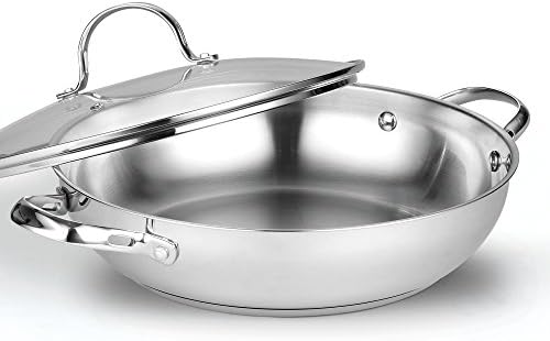 Cooks Standard 12-Inch/30cm Classic Stainless Steel Everyday Chef's Stir Fry Pan