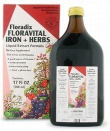 Floravital Iron & Herbs Yeast Free Flora Inc 17 oz Liquid by Salus-Haus