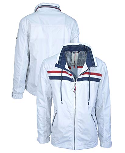Cabano JACKE New Canadian Maritim mit Kapuze silbergrau Gr. 50 bis 60 (50)