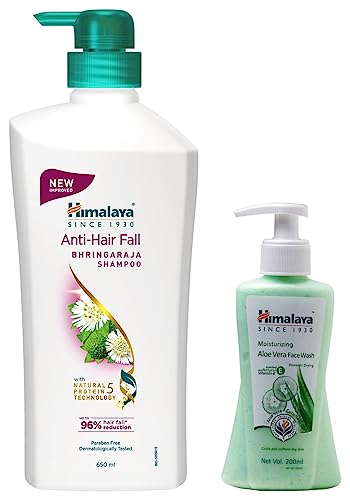 Image of Himalaya Moisturizing Aloe Vera Face Wash, 200ml And Himalaya Anti Hair Fall Shampoo, 700ml