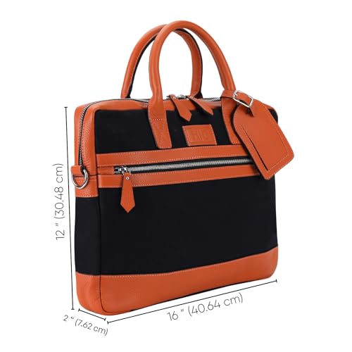 HAMMER COAL Royal Spade Executive Leather Bag
