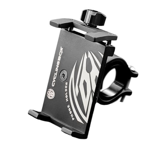 Soporte para teléfono de bicicleta, soporte para teléfono de motocicleta, soporte de aleación de aluminio a prueba de golpes, compatible con iPhone 15 Pro, Samsung, todos los teléfonos celulares