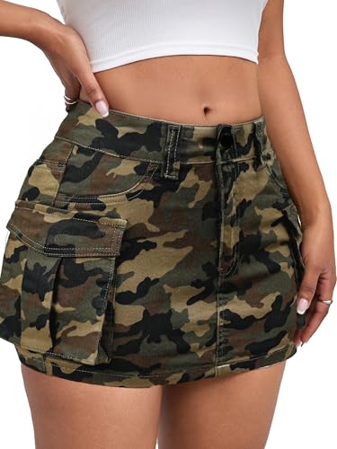 Jean Skirt for Women Mini Skirt Cargo Skirt Denim Sexy Jean Bodycon Skirts