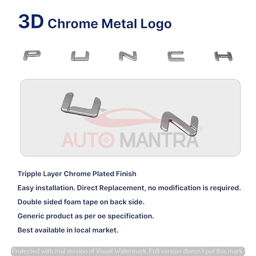 Image of Punch Self Adhesive | Metal Sticker Logo Badge 3D Emblem Car Sticker