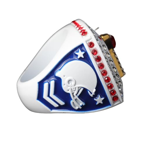 Image of 12 pcs Pack FFT02 6 Styles Football Championship Trophy Ring Champion and Finalist Awards Finger Size 9