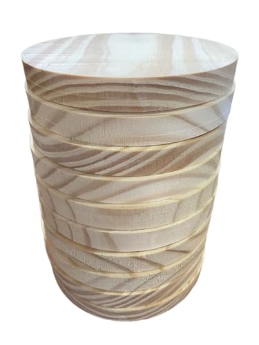 10 Placas Bolachas De Madeira Pinus 18 Cm Diâmetro