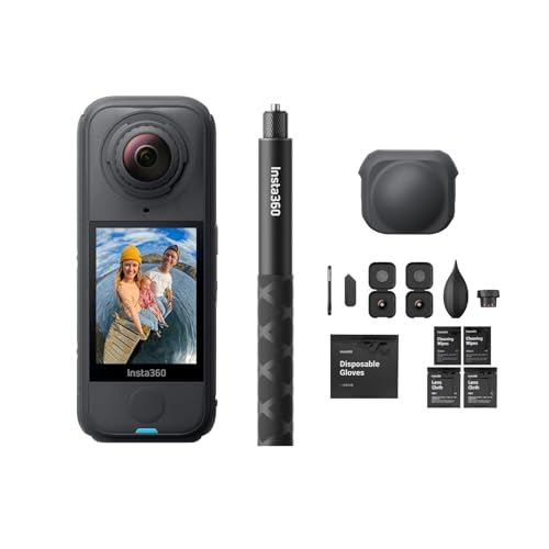 Image of Insta360 X4 Air Replacement Lens Bundle - Lightweight 165g 8K 360 Camera, Invisible Selfie Stick, Replaceable Lenses, Shoot First & Frame Later, Built-in Wind Guard, Stabilization, AI-Powered App