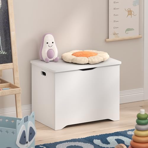 Baúl de juguetes plegable con tapa Furinno BASIC para ocultar el desorden del salón 3