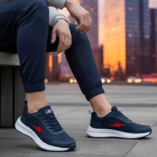 Image of BRUTON BATTLE-603 Men's Casual Sneakers Shoes | Lightweight Comfortable Walking Shoes for Men | Lace-Up Stylish Trendy Sneakers for Boys & Men