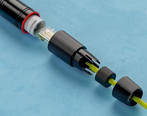 Image of Scalebee RJ45 Waterproof Plug, Outdoor Ethernet Connectors, IP67 LAN Coupler Adapter for Cat7 /Cat6 /Cat5e /Cat5 8P8C (5)