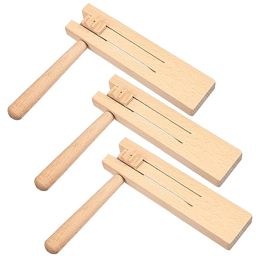 Balacoo Wooden Ratchet Noise Maker Traditional Matraca Instrument for Boys and Girls Party Sporting Events 3pcs Set