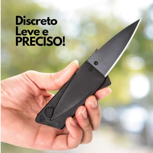 Canivete Cartão Dobrável, Faca Tática, Mini Canivete, Canivete Pequeno, Lâmina em Aço, Altamente Cor