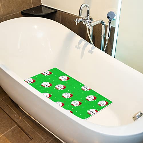 Tapis de bain chat de Noël antidérapant à ventouses douche 40x70 cm - 6