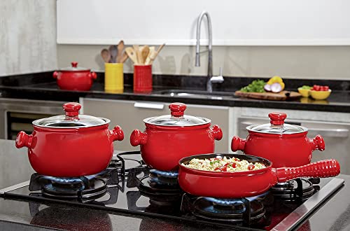 Conjunto de Panelas de Cerâmica Premiere, 5 Peças, Pomodoro, Ceraflame