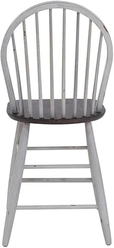 Miniatura 4 de Liberty Furniture INDUSTRIES Farmhouse Windsor - Juego de 2 sillas de mostrador, 17 pulgadas de ancho x 22 pulgadas de profundidad x 42 pulgadas de