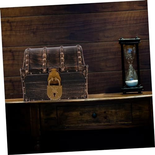 Coffre pirate vintage YARNOW multifonctionnel en lot de 4 boîtes décoratives - 5