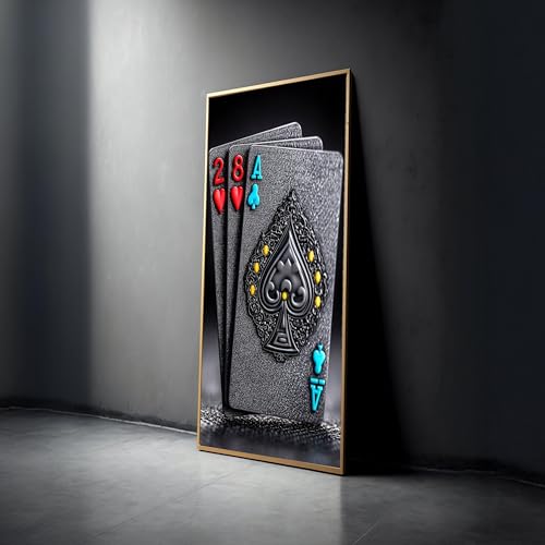 Tableau de poker As de Pique impression sur toile haute définition design chic