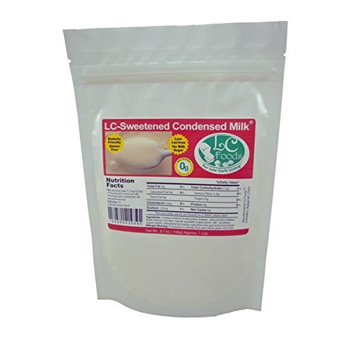 Low Carb Condensed Milk Mix (Sweetened) - LC Foods - All Natural - High Protein - Low Lactose - High Calcium - No Sugar - Diabetic Friendly - Low Carb Milk - 3.7 oz