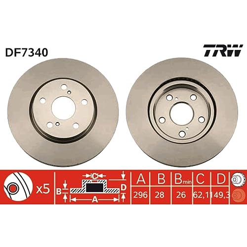 Disques de frein TRW DF7340 pour stopper les vibrations au freinage arrière