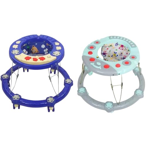 Little Foot Baby Products Musical Activity Walker with Musical Toy Bar Rattles and Activity Toys | Grey&Green : Blue