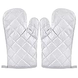 Professional Heat Resistant Baking Oven Mitts with Soft Inner Lining, Thickening Cotton Microwave An