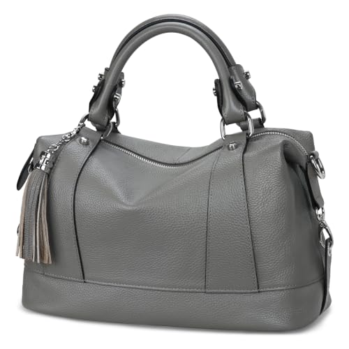 Image of HESHE Womens Genuine Leather Purse Satchel Tote Bags Ladies Real Leather Bags Crossbody Handbags
