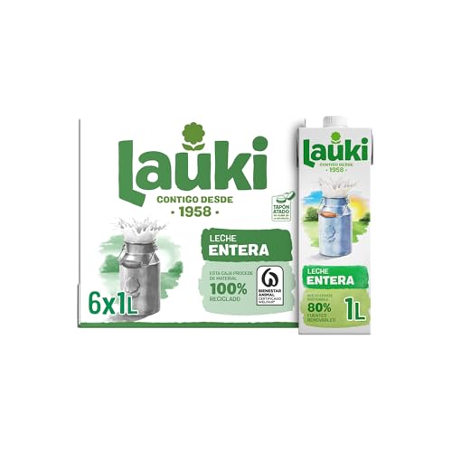 Leche Lauki entera brik 1L – Caja de 6 litros