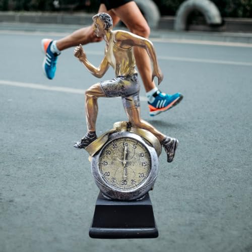 eberin · Copa de corredor de resina de 17 cm · Trofeo deportivo con diseño de cronómetro · Ideal para competiciones de carrera · Campeonatos escolares · Atletismo y Eventos de fitness ‍