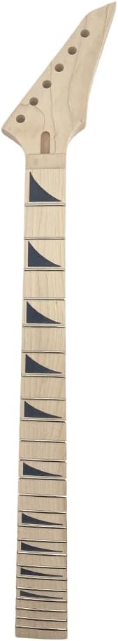 Maple Guitar Neck 24 fret 25.5 inch Shark fin Inlay Locking Nut DIY