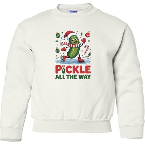 inktastic Pickle All the Way Youth Sweatshirt Youth Small (6-8) White 471d3