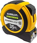 Komelon 52435; 35' x 1.06" Powerblade II Tape Measure, ABS Case, Black/Yellow, Small