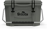 Vista 1 de Grizzly 20 Cooler Cofre de hielo de 20 cuartos de galón duradero con aislamiento rotomoldeado Fabricado en Estados Unidos Garantía de por vida
