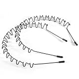 AZRDXSD 2pcs Metal Hair Bands, Simple and Fashionable Hairband, Wavy Hair Bands for Men and Women, Invisible, Non-slip, for Daily Face Washing, Outdoor, Sports Fixed Hair Accessories