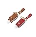 Distributeur de Gel hydratant à l'alcool 30 ML avec étui en Cuir et Porte-clés à Franges (Marron, Rouge, 2)