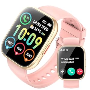 PEFUPEW Smart Watch for Men Women with Answer/Make Call, Smartwatch Fitness 1.85" Screen, Fitness Tracker 112 Modes Heart Rate/Sleep/Steps Monitor, IP68 Waterproof Activity Tracker, Pink