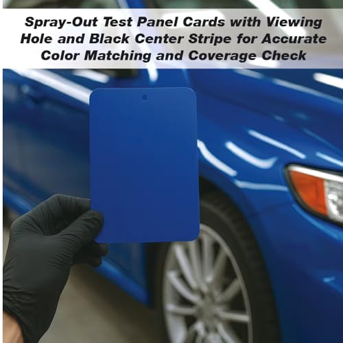 Image of LAUCO Metal Spray Out Cards - White & Medium Grey Automotive Color Matching Test Panels - 4 inch x 6 inch Spray Out Sample Cards - (100 Pack)