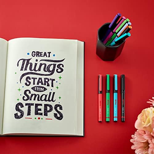 rOtring Fineliner, İnce Keçe Uçlu Kalem 0.4 mm, 10'lu Paket, Karışık Renkler - Görsel 4