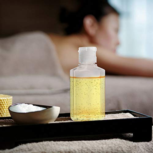 Gonioa Set of 20 Clear Plastic Empty Bottles Travel Containers with Flip Cap, Empty Squeeze Bottles, Cosmetic Toiletry Containers for Shampoo Lotion Soap, 2 ounce (60 ml) - Thumbnail 6