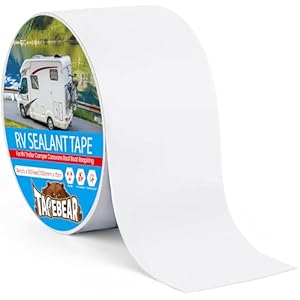 TAPEBEAR RV Sealant Tape 4″×50′, White RV Roof Tape Waterproof Seal Tape UV & Weatherproof Repair Sealant Roofing Tape Stop Leak for Camper, Trailer, Boat, Truck