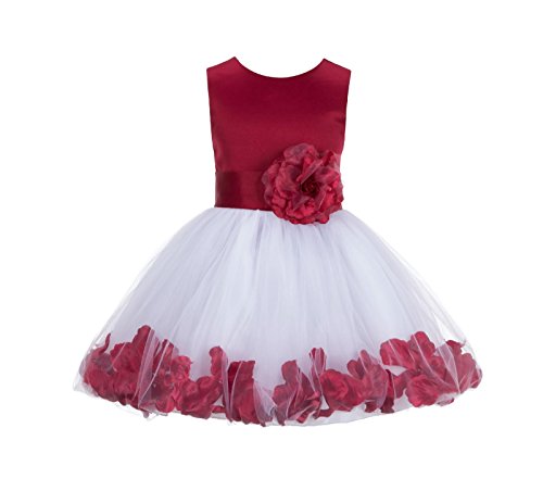 ekidsbridal Petals Flower Girl Dresses Toddler Girl Dress Formal Dresses 305NS 5 Apple