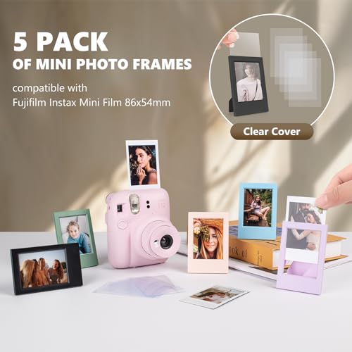 HIYQIN 2x3 Mini Picture Frames Accessories Kit for 3” Instax Film, for Fujiiflm Mini Photo Display Magnetic Photo Holder - Image 2