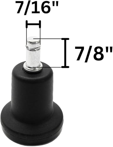 Miniatura 6 de Chromcraft Bell Shape Stationary Glide para reemplazar las ruedas (juego de 8)