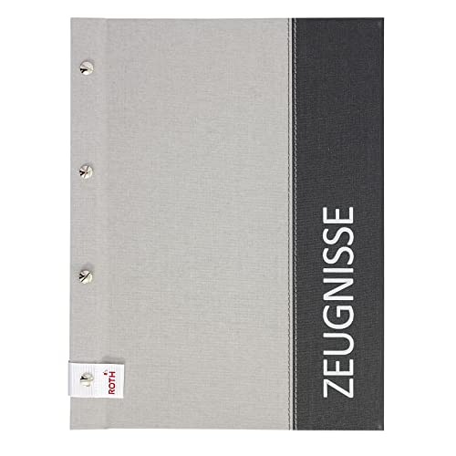 Dossier de témoin Spectrum ROTH A4 gris avec 12 inserts et vis pour livre