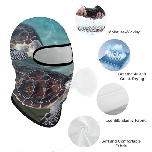 Balaclava de Tortugas Marinas para Hombres y Mujeres, Máscara de Protección Solar Transpirable con Cubierta Completa para Senderismo, Ciclismo, Correr y Conducir miniatura 3