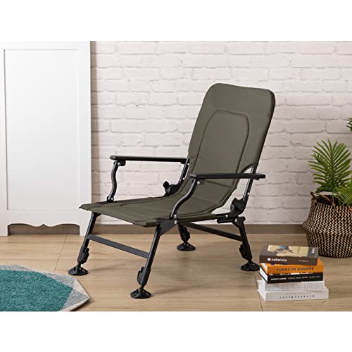 Hollyhome Outdoor Expandable Fishing Chair With Removable Cushion And Adjustable Legs, Multi-Angle Lumbar Back Support, Folding Camping Lounge Chair With Footrest Pads, Picnic Reclining Chair, 400Lbs #TOP29