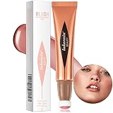 Topcent Blush Beauty Wand,Matte Face Blush with Cushion Applicator, Natural Silky Smooth Creamy Liqu